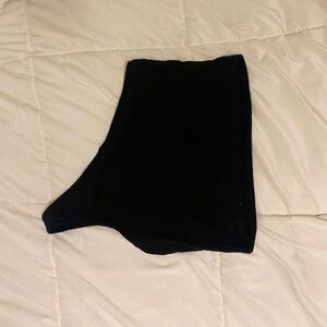 Black High-Waisted Shorts